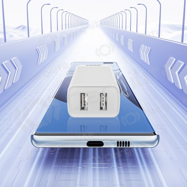 Telefono įkroviklis Awei C15-EU 10 W 2xUSB-A baltas