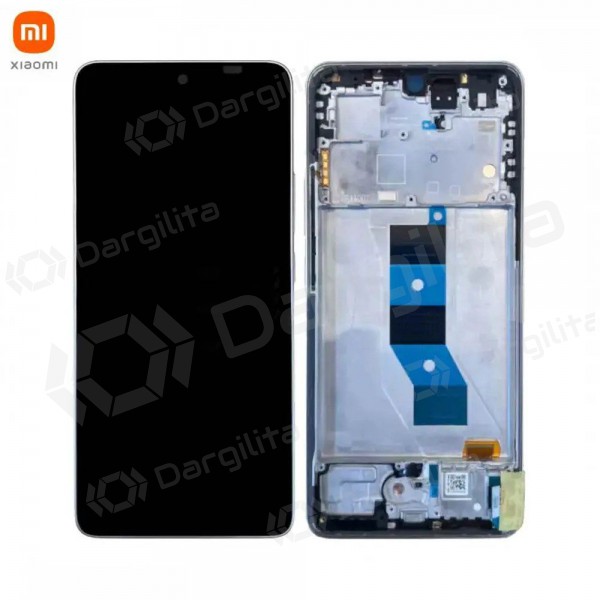 Xiaomi Poco M7 Pro 5G ekranas (sidabrinis) (su rėmeliu) (originalus)