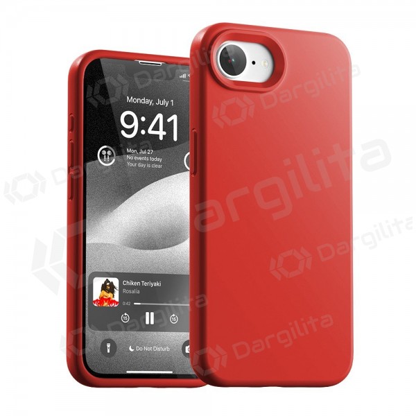 Apple iPhone 16e, 17e dėklas Mercury "Pure Magsafe Silicon Case" (raudonas)
