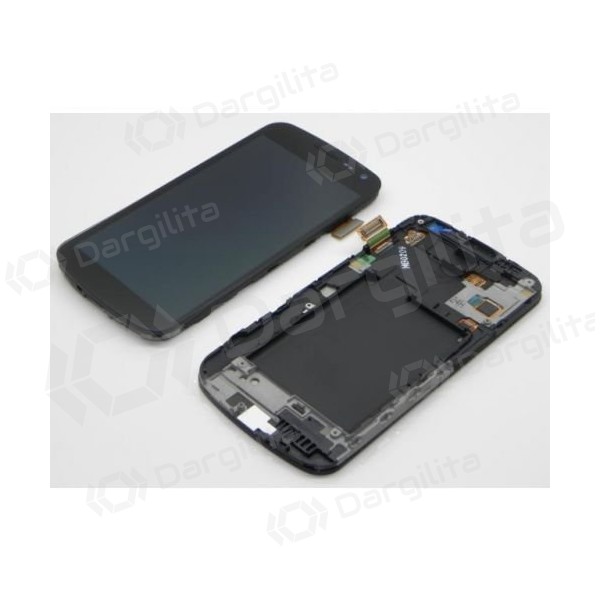 Samsung Galaxy i9250 Nexus ekranas (juodas) (su rėmeliu) (service pack) (originalus)
