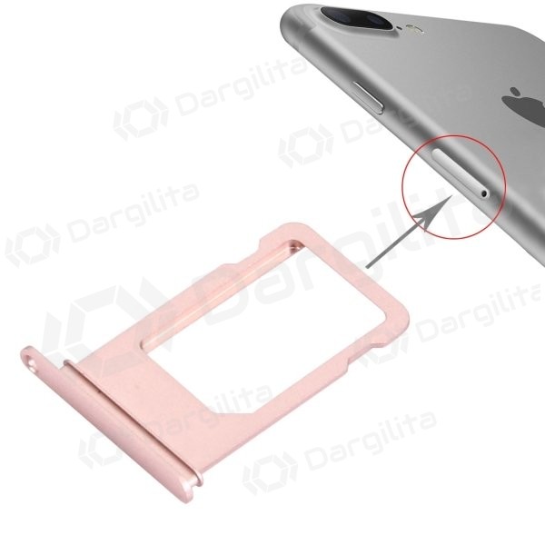 Apple iPhone 7 Plus SIM kortelės laikiklis rožinis (rose gold)