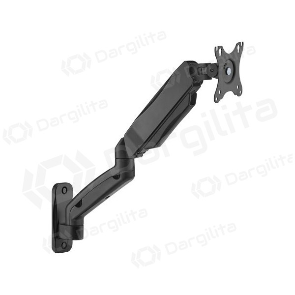 17”-32” monitoriaus spyruoklinis sieninis laikiklis, juodas