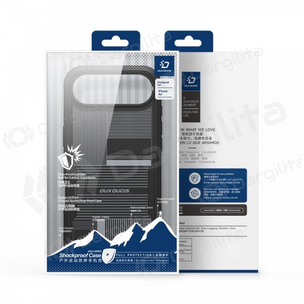 Apple iPhone Air dėklas "Dux Ducis Shld" juodas (Contour Pattern)