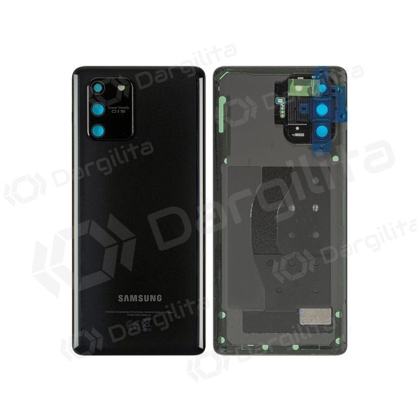 Samsung G770 Galaxy S10 Lite galinis baterijos dangtelis (juodas) (naudotas grade B, originalus)