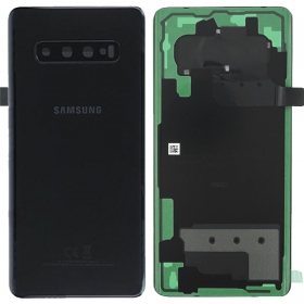 Samsung G975 Galaxy S10 Plus galinis baterijos dangtelis juodas (Ceramic Black) (naudotas grade B, originalus)