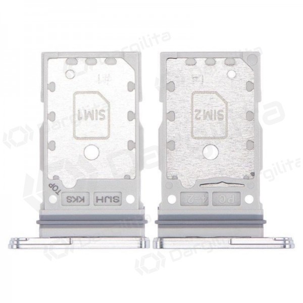 Samsung Galaxy S22 Ultra Dual SIM kortelės laikiklis (baltas) (originalus)