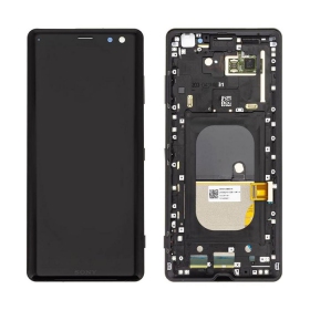 Sony Xperia XZ3 H8416 / H9436 ekranas (juodas) (su rėmeliu) (naudotas grade B, originalus)