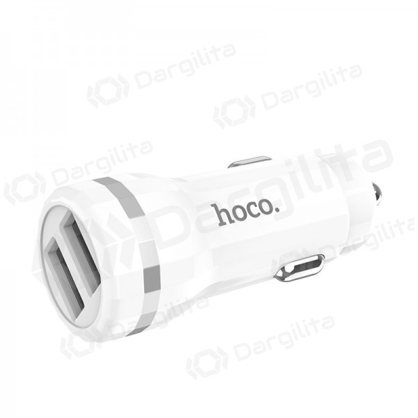 Įkroviklis automobilinis Hoco Z27 (2.4A) (baltas)
