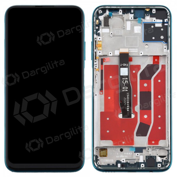 Huawei P40 Lite ekranas (Crush Green) (su rėmeliu) (naudotas grade A, originalus)
