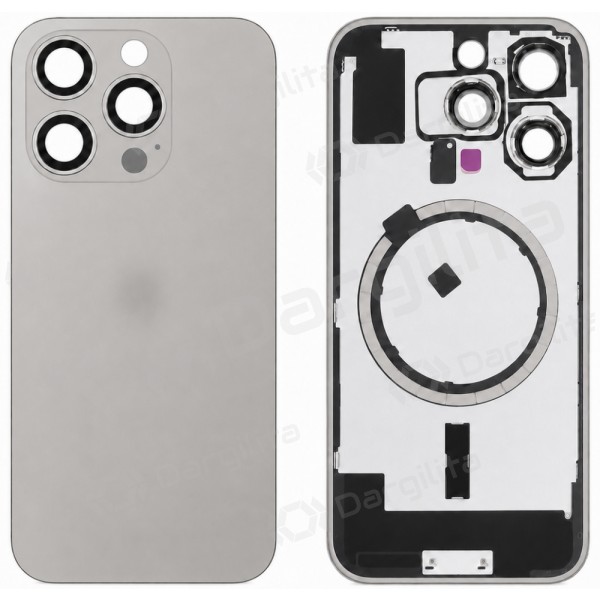 Apple iPhone 16 Pro galinis dangtelis (pilkas) (Premium)