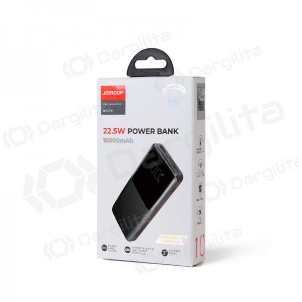 Išorinė baterija Power Bank Joyroom JR-QP191 22.5W PD QC3.0 AFC 10000mAh juoda Išorinė baterija Power Bank Joyroom JR-QP191 22.5W PD QC3.0 AFC 10000mAh juoda