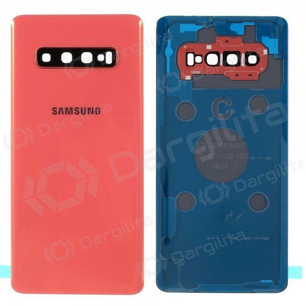 Samsung G975 Galaxy S10 Plus galinis baterijos dangtelis (Flamingo Pink) (naudotas grade B, originalus)
