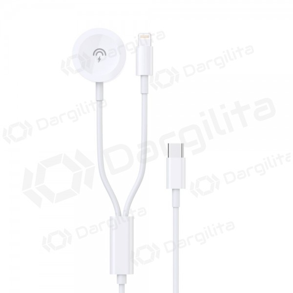 USB-C laidas Dudao A12MAX-2in1 USB-C į iWatch / Lightning 1.2 m