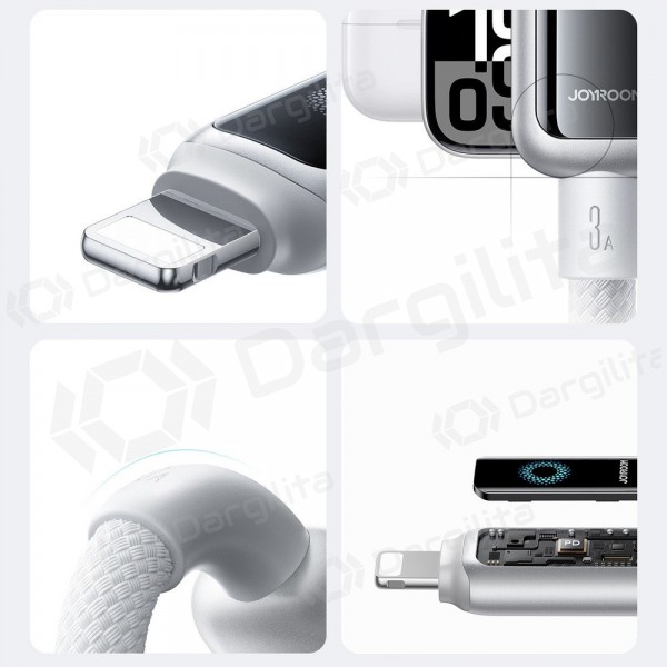 Lightning laidas Joyroom S-A55 StarFlight USB-A į Lightning 1.2 m 3A baltas