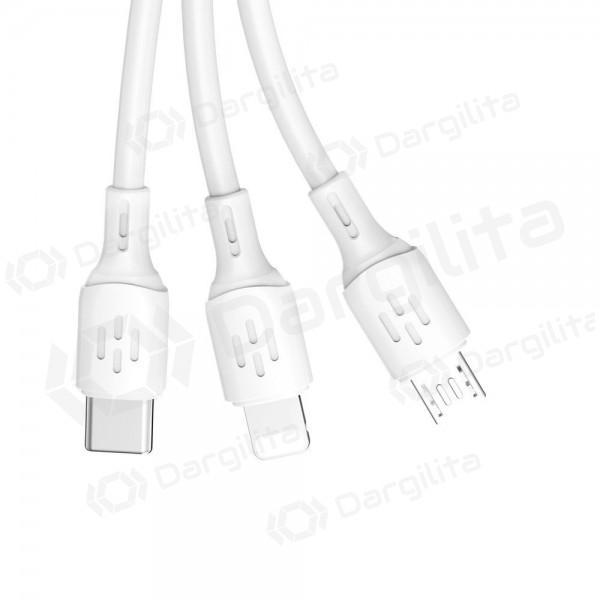 USB laidas Dudao L8A-3in1 USB-A į USB-C / Micro USB / Lightning 1.2 m