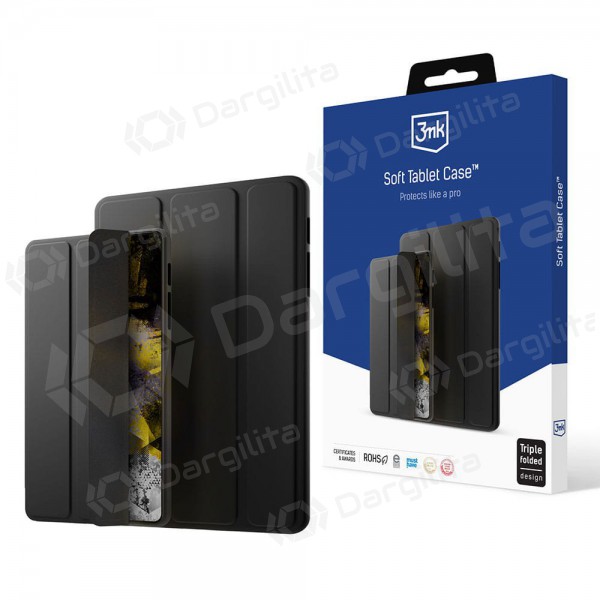 Samsung Tab A9 8.7 / X110 / X115 dėklas "3MK Soft Tablet Case" (juodas)