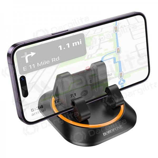 Automobilinis telefono laikiklis Borofone BH116 ant prietaisų skydelio 4.5–7 col.