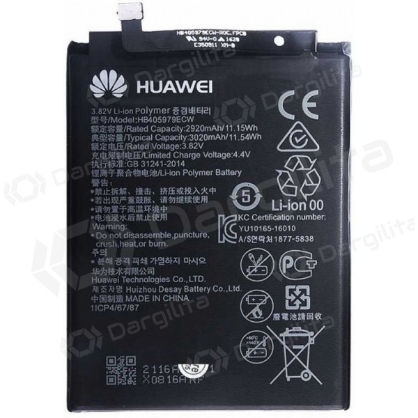 Huawei Nova / Y6 2017 / Y5 2018 (HB405979ECW) baterija / akumuliatorius (3020mAh) (service pack) (originalus)