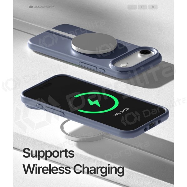 Apple iPhone Air dėklas Mercury "Pure Magsafe Silicon Case" (levandos pilka)