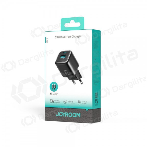 Telefono įkroviklis Joyroom JR-TG7 33 W USB-C + USB-A PD QC PPS juodas