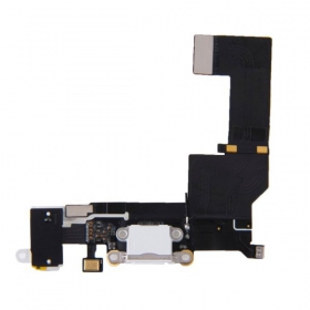 Apple iPhone SE įkrovimo lizdo, mikrofono ir audio lizdo lanksčioji jungtis (balta)