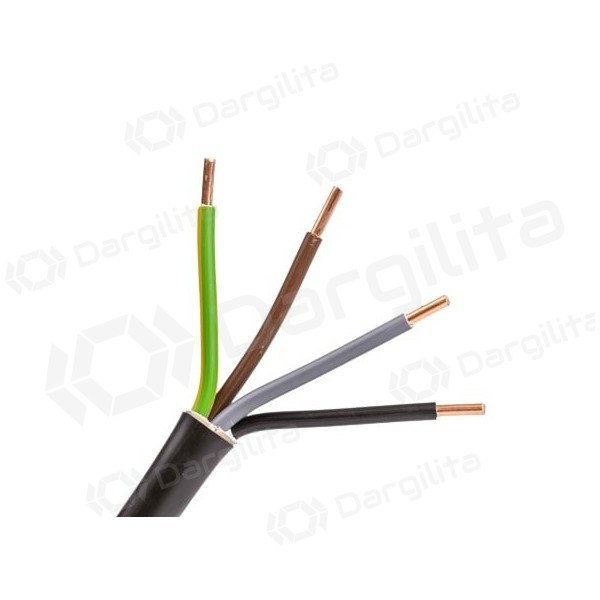 Jėgos kabelis Prysmian Group CYKY 4x2.5 mm² varinis PVC 450/750V monolitas 100 m ritė