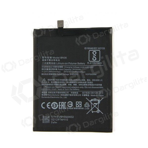 Xiaomi Redmi Mi A2 / Mi 6X baterija / akumuliatorius (BN36) (3010mAh)
