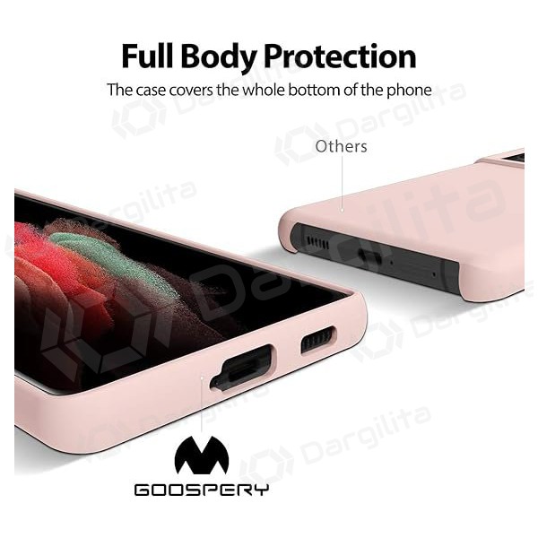 Samsung Galaxy A145 A14 4G / A146 A14 5G dėklas Mercury Goospery "Silicone Case" (rožinio smėlio)