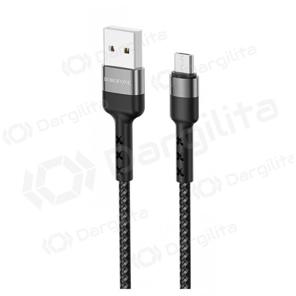 USB kabelis Borofone BX34 microUSB 1.0m (juodas)