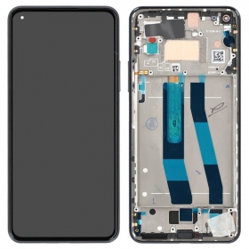 Xiaomi Mi 11 Lite 4G / Mi 11 Lite 5G / 11 Lite 5G NE ekranas (juodas) (su rėmeliu) (Premium)