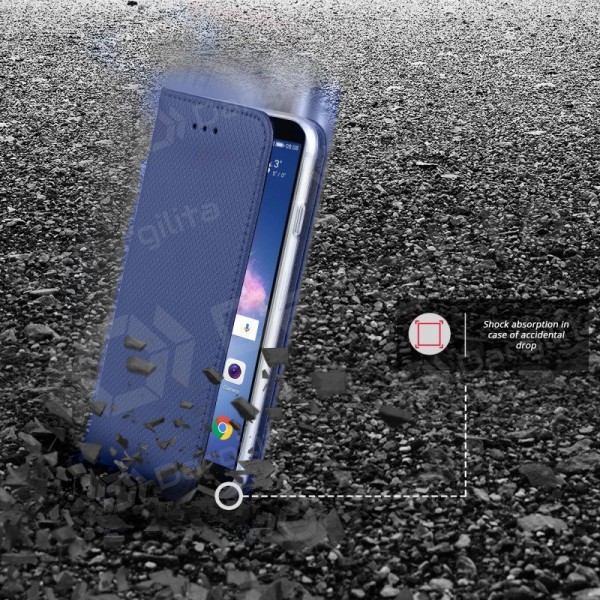 Xiaomi Redmi Note 15 Pro Plus 5G dėklas "Smart Magnet" tamsiai mėlynas