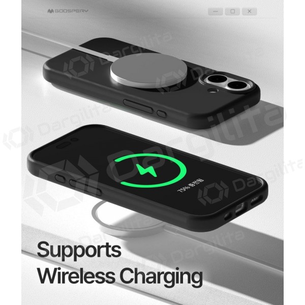 Apple iPhone 17 dėklas Mercury "Pure Magsafe Silicon Case" raudonas