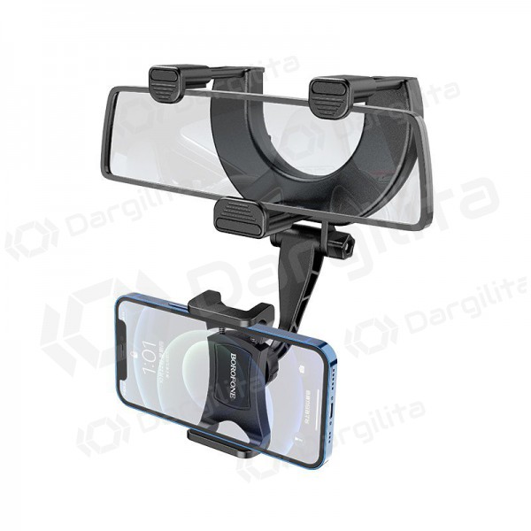 Automobilinis telefono laikiklis Borofone BH49 mounted on a mirror juodas Automobilinis telefono laikiklis Borofone BH49 mounted on a mirror juodas