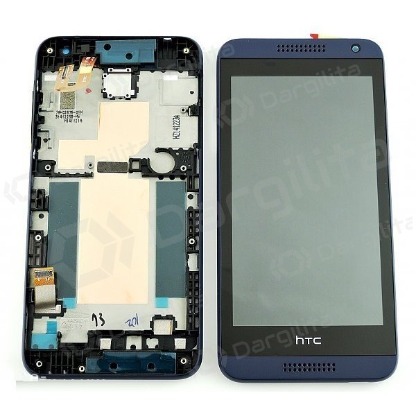 HTC Desire 610 ekranas (mėlynas) (su rėmeliu) (service pack) (originalus)