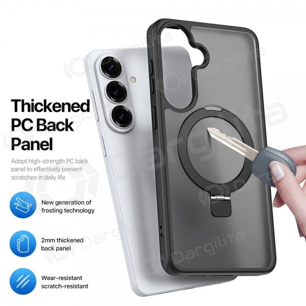Samsung Galaxy S26+ dėklas "Dux Ducis Yind Magnetic Stand" (juodas)