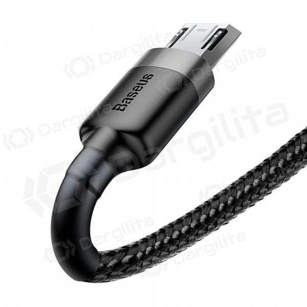 USB kabelis Baseus Cafule microUSB 2.0m 1.5A (pilkas-juodas) CAMKLF-CG1