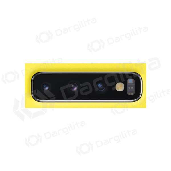 Samsung G975 Galaxy S10+ kameros stikliukas (geltonas)