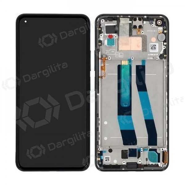 Xiaomi Mi 11 Lite 4G / Mi 11 Lite 5G ekranas (juodas) (su rėmeliu) (service pack) (originalus)