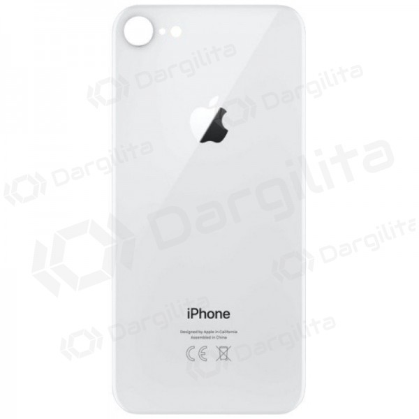 Apple iPhone 8 galinis baterijos dangtelis (sidabrinis) (bigger hole for camera)