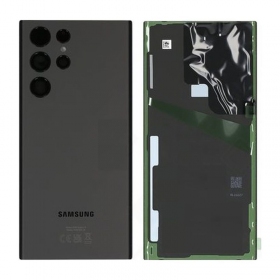 Samsung S908 Galaxy S22 Ultra galinis baterijos dangtelis (Phantom Black) (naudotas grade A, originalus)