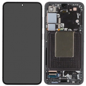 Samsung Galaxy S24 ekranas (juodas) (su rėmeliu) (originalus)