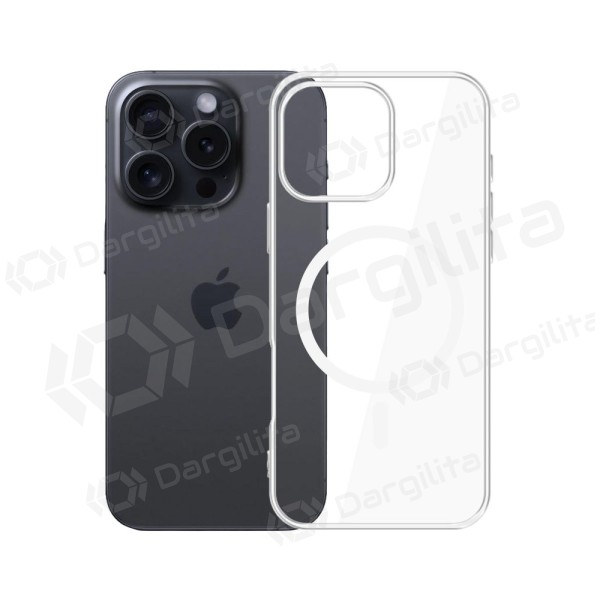 Apple iPhone 16 Pro dėklas "3MK Clear MagCase" (skaidrus)