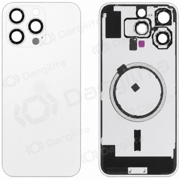 Apple iPhone 16 Pro Max galinis dangtelis (baltas) (Premium)