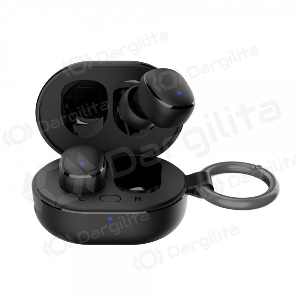 Belaidės ausinės su mikrofonu 3mk FlowBuds 6.0 Bluetooth USB-C juodos