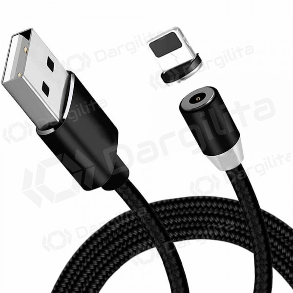 USB kabelis Magnetic Lightning 1.0m (baltas)
