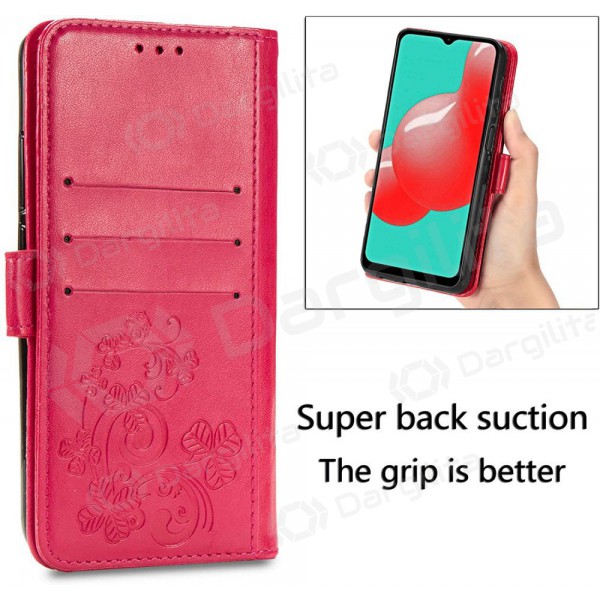 Samsung Galaxy A245 A24 4G / A246 A24 5G dėklas "Flower Book" (rožinis-raudonas)