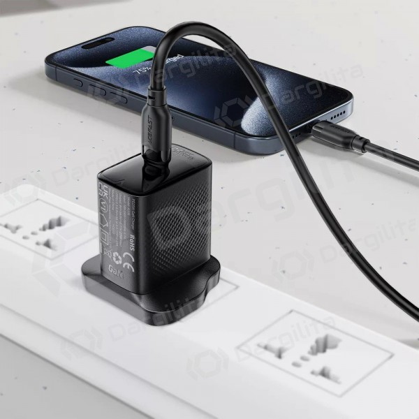 USB-C laidas Acefast C16-03 USB-C į USB-C 1.2 m 60 W juodas