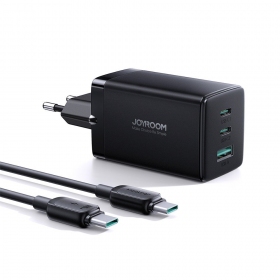 Telefono įkroviklis Joyroom JR-TCG01 65 W 2xUSB-C + USB-A GaN juodas