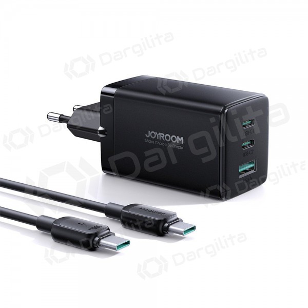 Telefono įkroviklis Joyroom JR-TCG01 65 W 2xUSB-C + USB-A GaN juodas