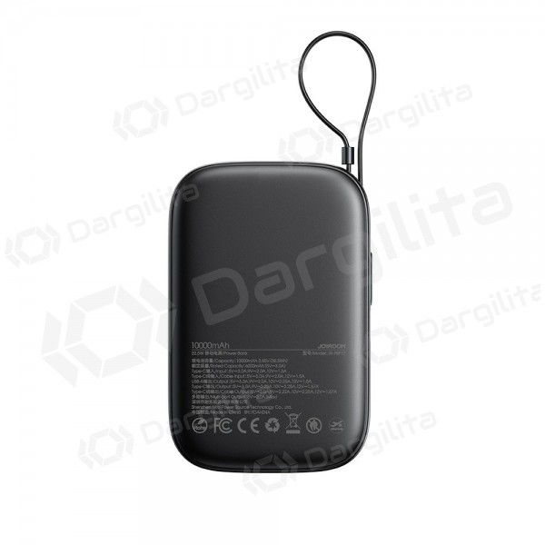 Išorinė baterija Power Bank Joyroom JR-PBF17 22.5W with USB-C cable 10000mAh juoda
